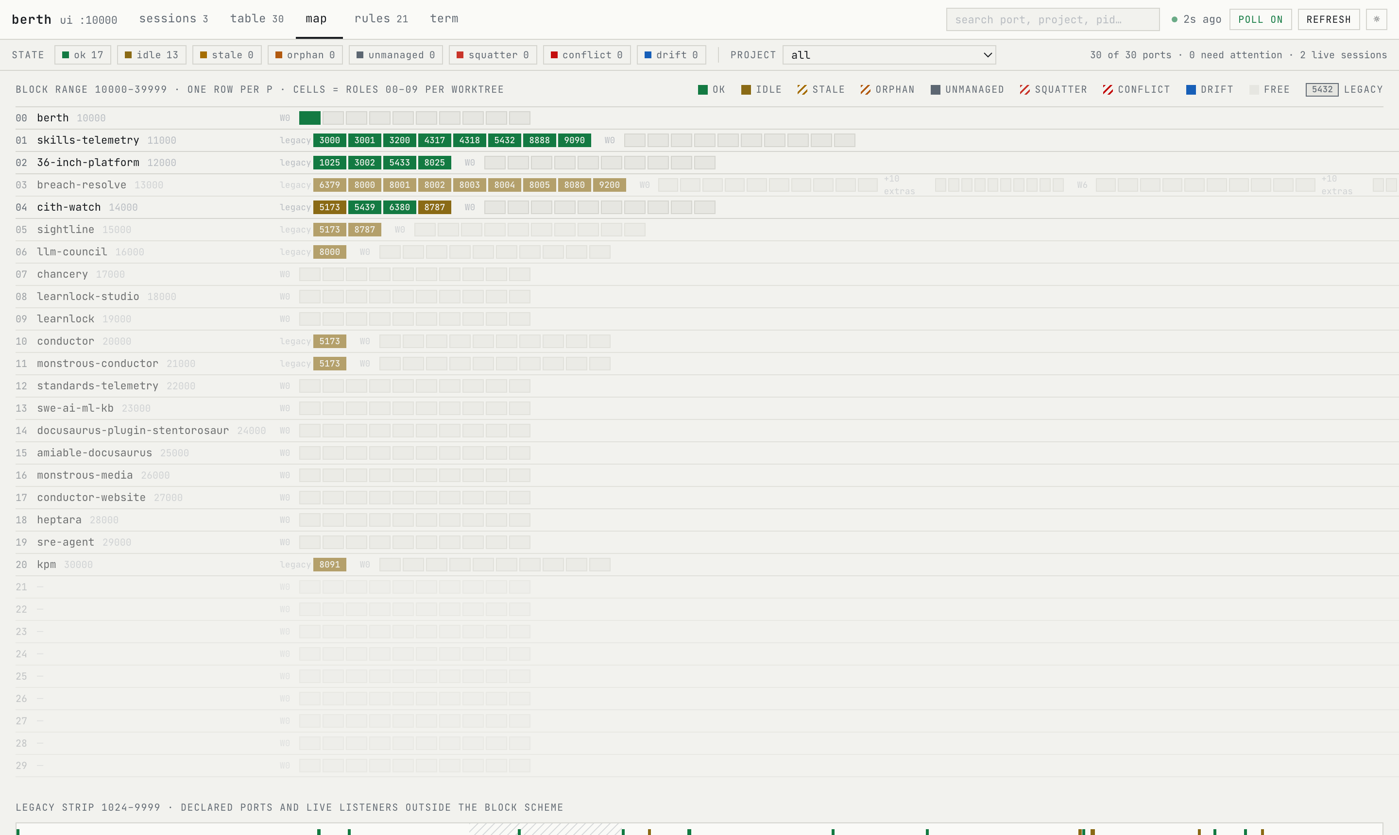 berth ui map view